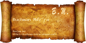 Buchman Míra névjegykártya